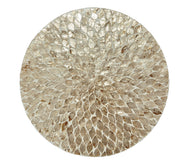 Global Archive Handcrafted Capiz Shell Terrazzo Modern Accent End Table