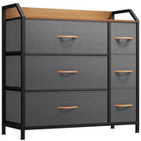 Dresser with 6 Drawers, Organizer Unit for Bedroom, Fabric Dresser Storage Tower