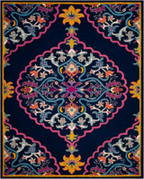 Bellagio Collection 8' x 10' Light Blue/Multi BLG605B Handmade Medallion Premium