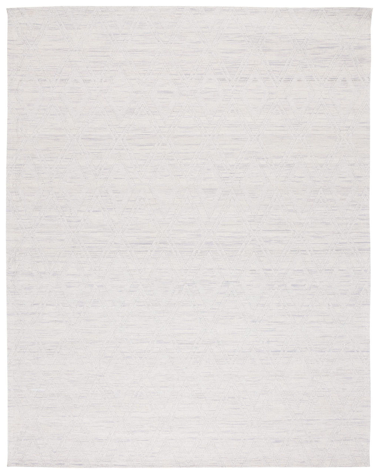 SAFAVIEH Marbella Collection Area Rug - 9' x 12', Silver & Ivory, Handmade Wool, Ideal for High Traffic Areas in Living Room, Bedroom (MRB312A)