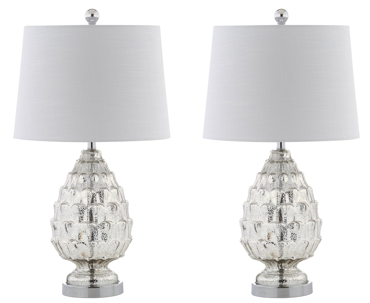 JYL1076A-SET2 Set of 2 Table Lamps Artichoke 25.5" Glass LED Table Lamp