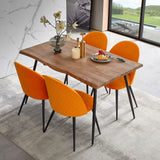 Modern Dining Table Set for 4,Durable Home Table with Chair,Stylish Rectangular Dining