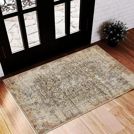 5'x7' Washable Area Rug Vintage Rug Traditional Floor Cover Foldable Thin Rug Kitchen