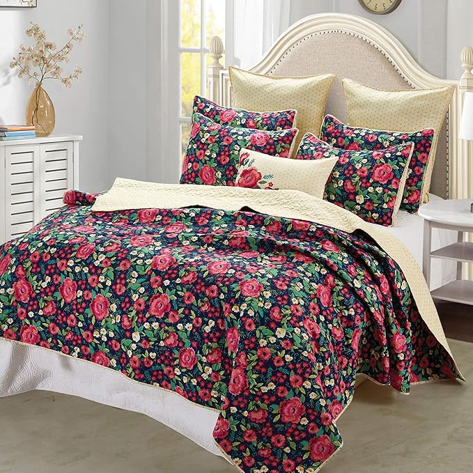 2 Piece Full/Queen Lodge Quilt Bedding Set - Rustic Country Reversible Comforter Set