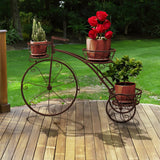 Tricycle Plant Stand - Flower Pot Cart Holder - Ideal for Home, Garden