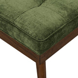 Luca Bench, Distressed Green Velvet