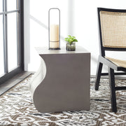 Outdoor Collection Mazza Modern Dark Grey Concrete Accent Table (Fully Assembled)