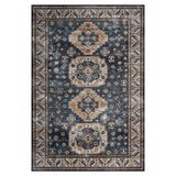 ROYHOME 8x10 Rug for Living Room Vintage Rug Indoor Distressed Carpet Boho Rug Oriental Area Rug Machine Washable Rug for Bedroom Kitchen Home Office, Blue 8' x 10'