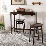 Home Collection Colbie Black Storage Rack 3-Piece Pub Set