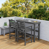 Outdoor Bar Table and Chairs Set, Adirondack Bar Chairs Set of 2 and Bar Height Table