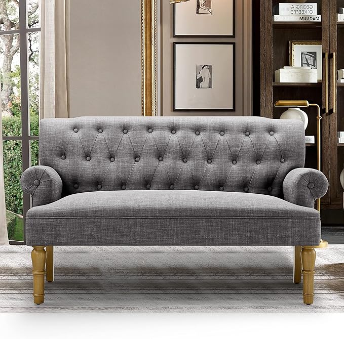 Drennan Loveseat - Sofa for Living Room, Linen, Ash