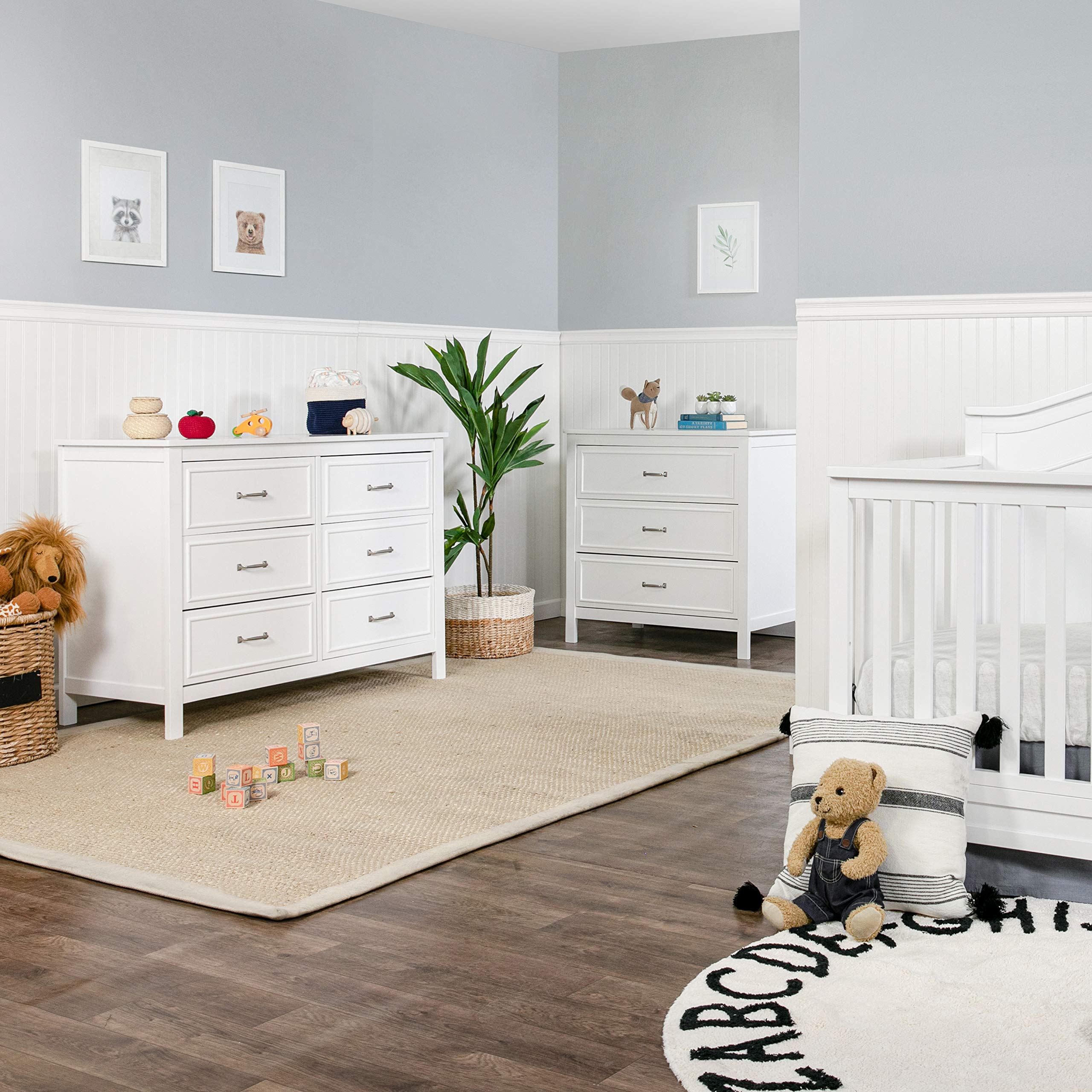 Charlie 3 Drawer Dresser in White