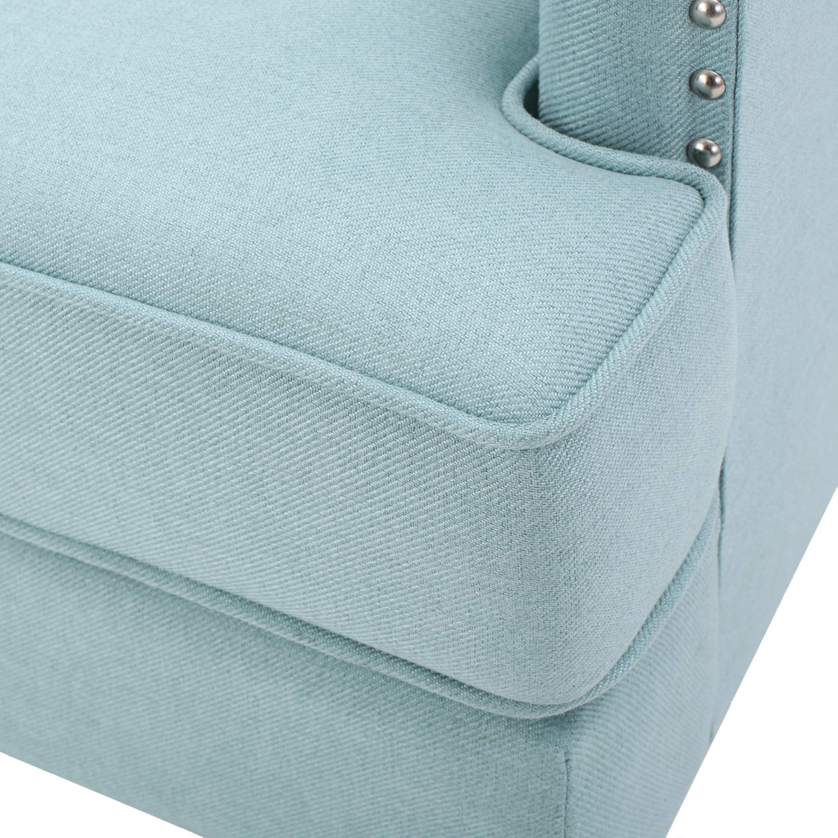 Christopher Knight Home Tilla Fabric Club Chair, Light Blue 29.13D x 30.31W x 35.43H Inch