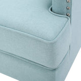 Christopher Knight Home Tilla Fabric Club Chair, Light Blue 29.13D x 30.31W x 35.43H Inch