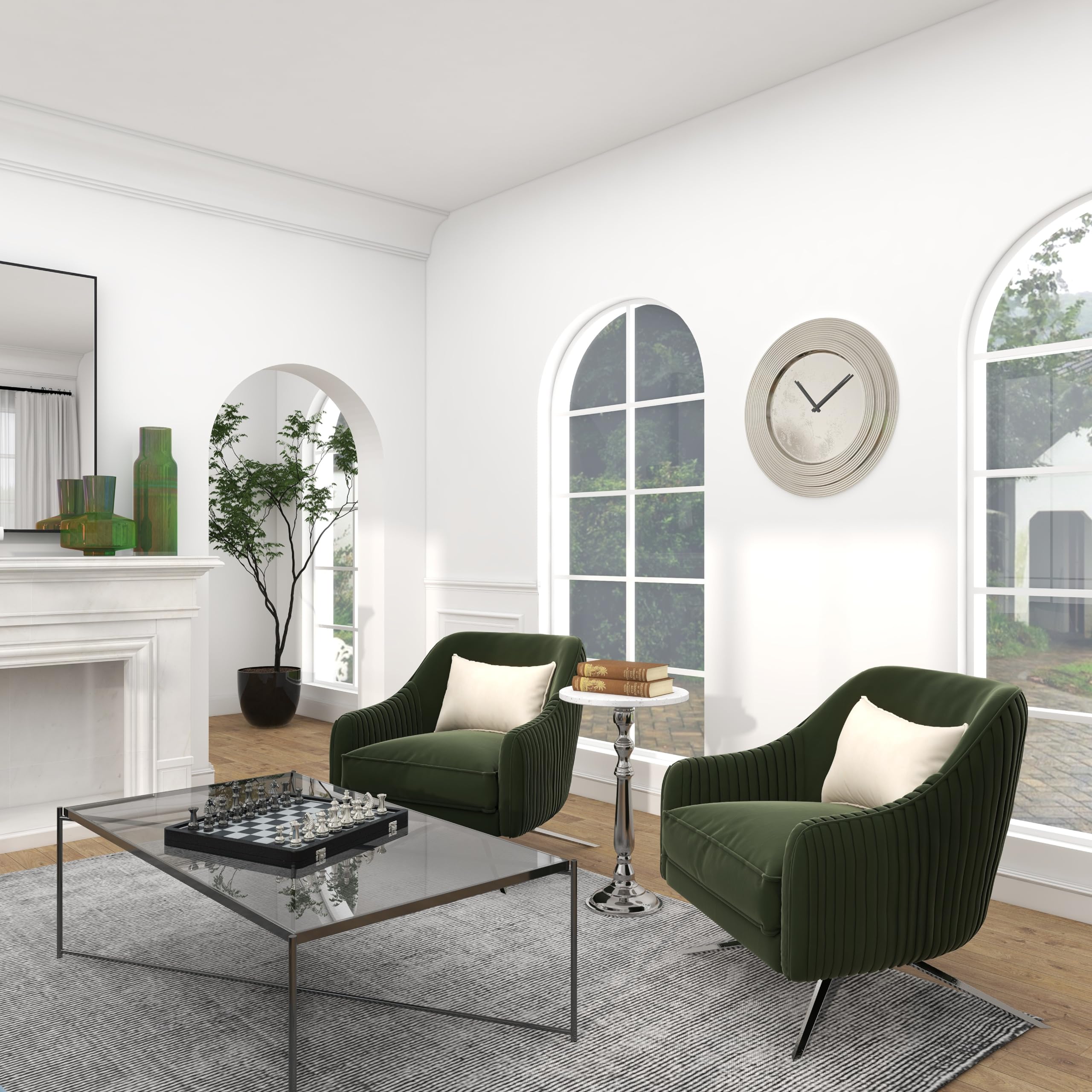 79 Terrazzo Stone Side End Accent Table End Table with Marble Top, Side Table 13" x 13" x 25"