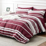 Grey White Striped Comforter for Queen Size Bed