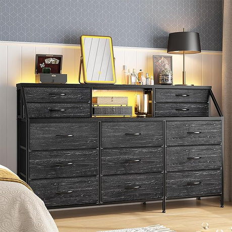 55”W Dresser for Bedroom, Dresser with 13 Large Drawer, Dressers & Chests of Drawers,