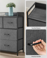 Dresser for Bedroom, Chest, Clothes Organizer Storage Unit 7 Fabric Drawers with Handles