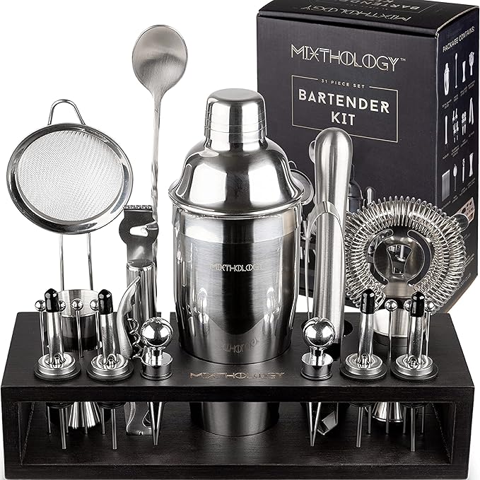 Bartender kit | 31 Piece Professional Bartender Set by Mixthology - bar Tools