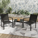 Set Outdoor Conversation Textilene Fabric Chairs for Lawn