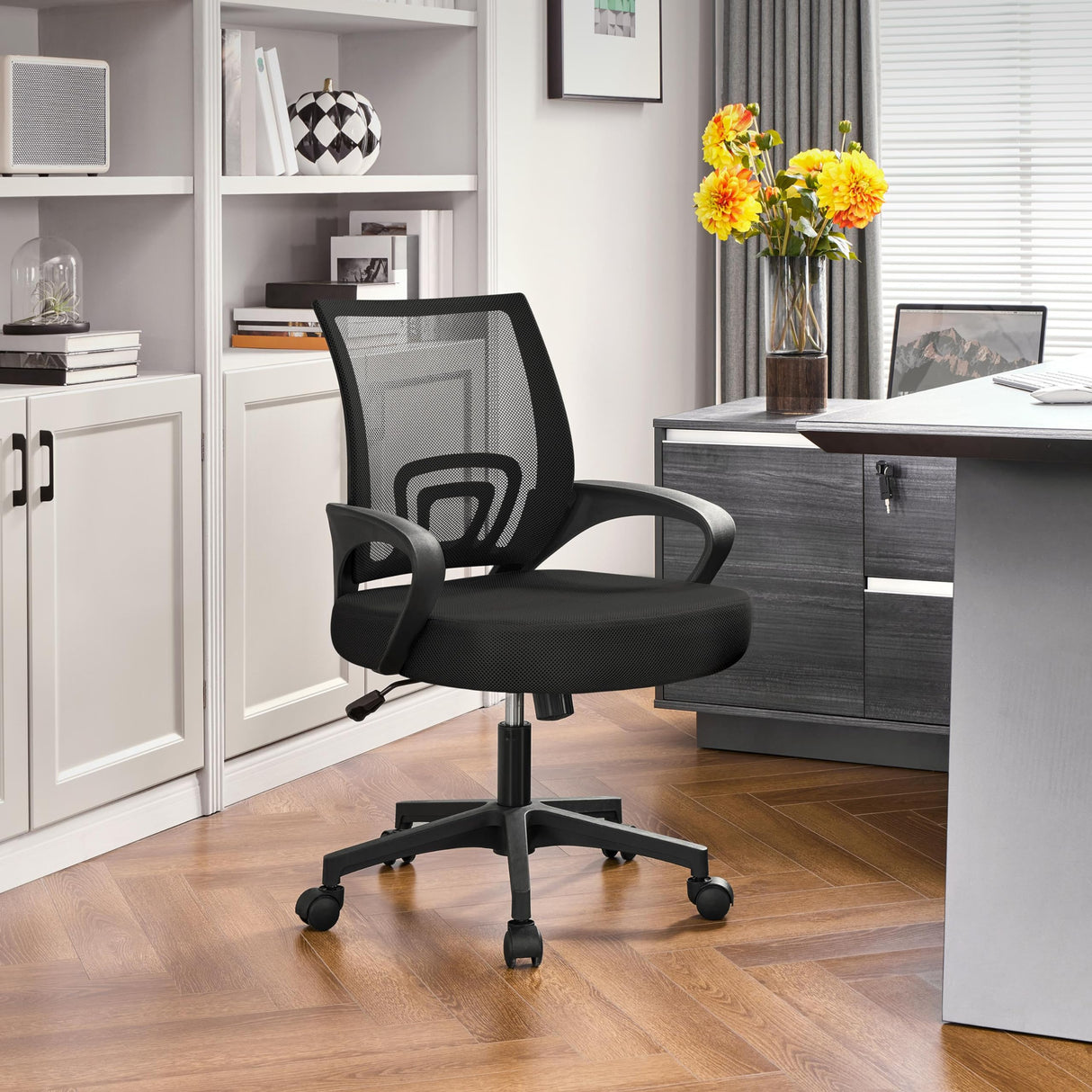 Office Chair Ergonomic Computer Chair Mid Back Adjustable Desk Chair