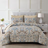 Blue Comforter Set  Damask Pattern Bed in a Bag Boho Paisley Bedding