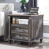 24'' Farmhouse End Table w/4 Solid Wood Feet