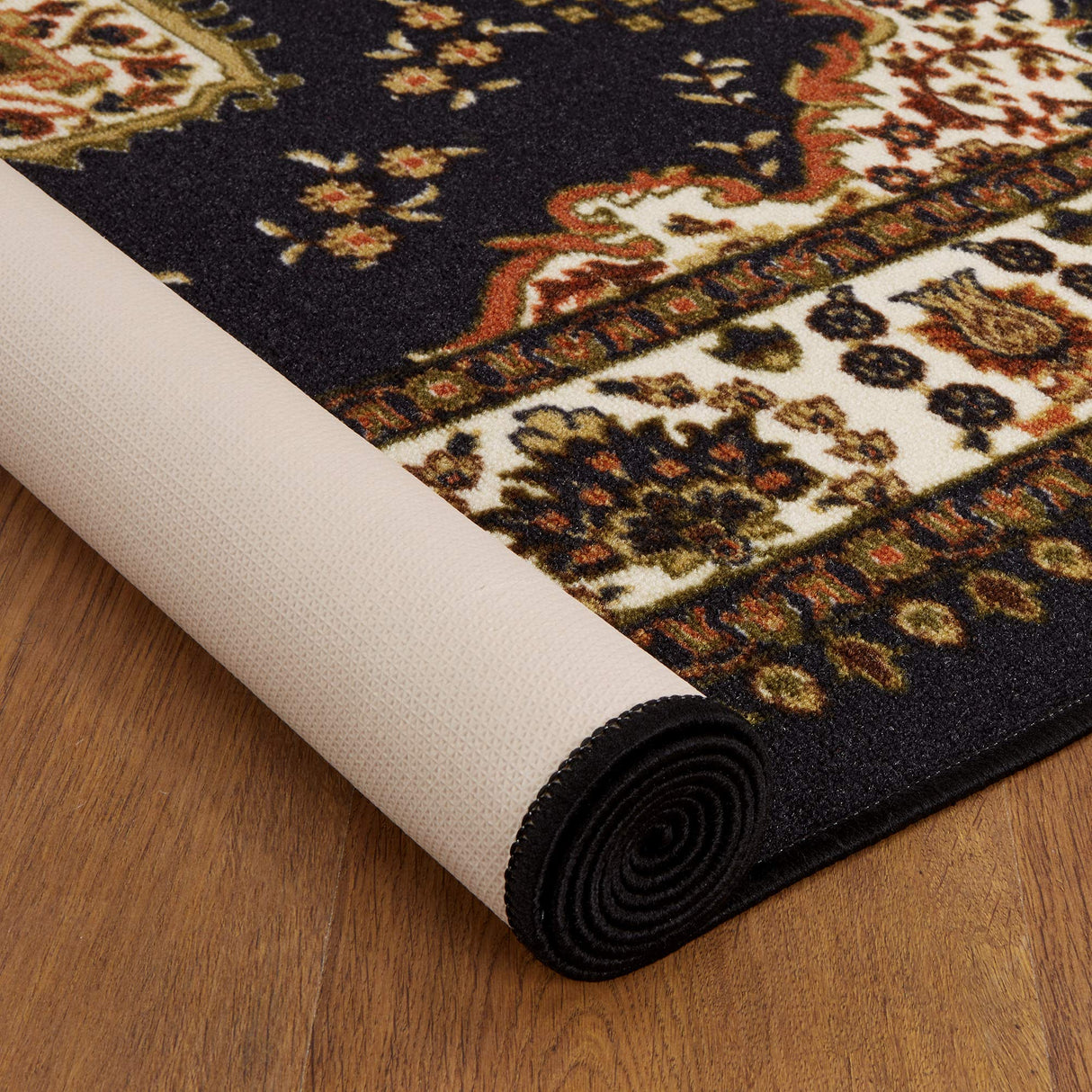 Rugs Alfombras Oriental Traditional 8x10 Non-Skid (Non-Slip) Low Profile Pile Rubber