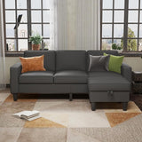 Convertible Sectional Sofa Couch, 78 inch Beige Couches for Living Room, Sectional