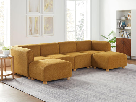 Oversized Modular Sectional Sofa Set, U-Shaped Living Room Couch Reversible Chaise,