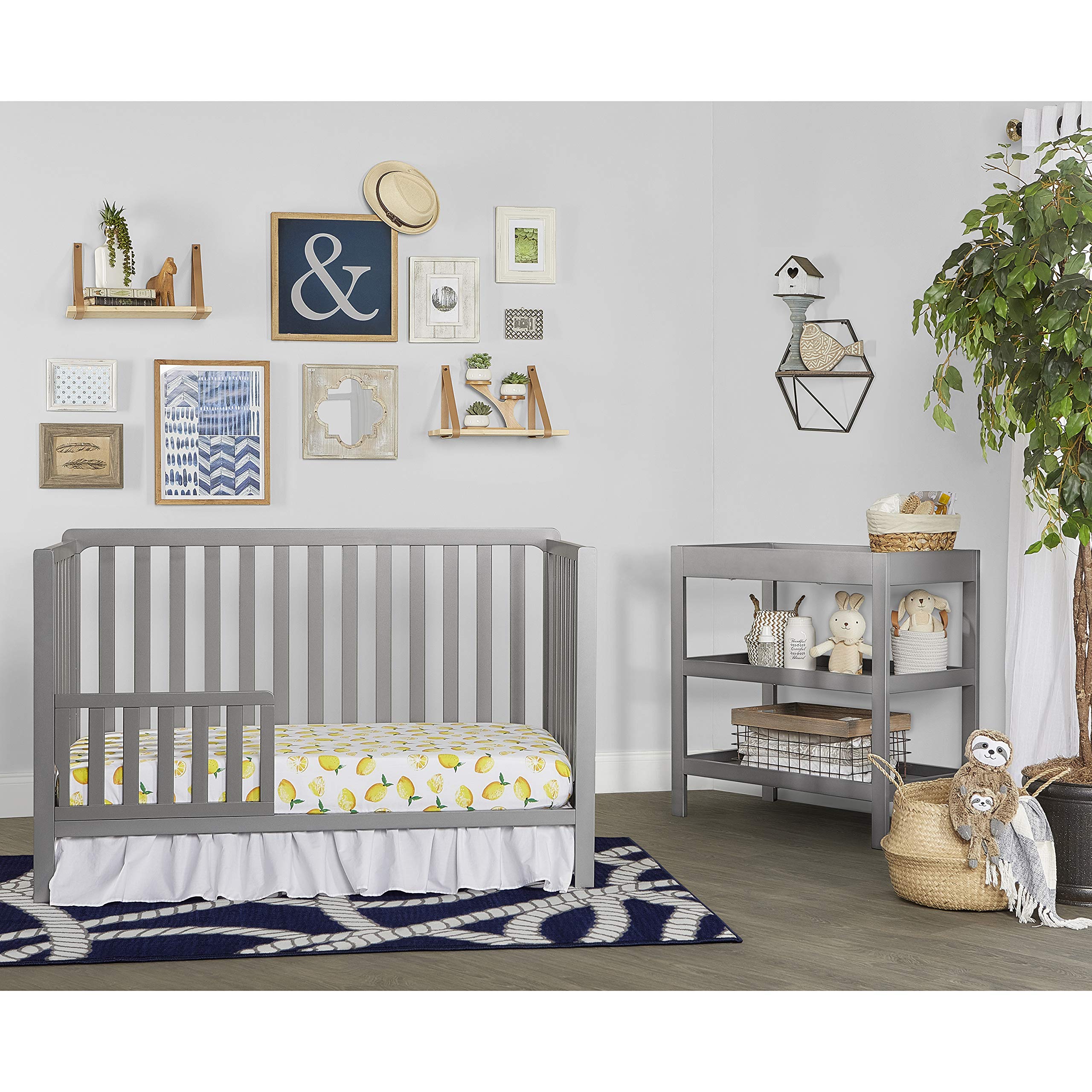Ridgefield 5-in-1 Convertible Crib in Storm Grey, Greenguard Gold Certified