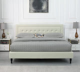 Athena II Premiere Classics Upholstered Linen Cloth Platform Bed II Button Tufted II 43.5"