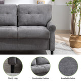 55" Loveseat Sofa, 2 Seater Sofa for Small Spaces, Removable Back and Thickened Soft Sofa Cushion,