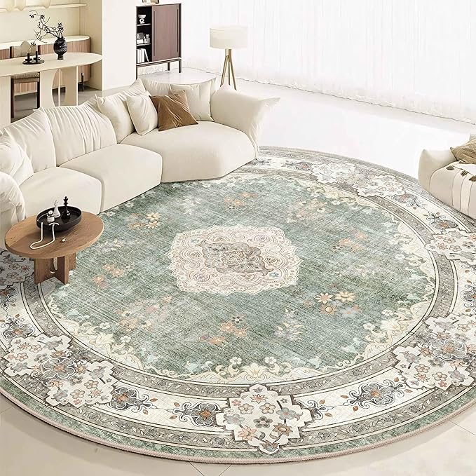 5'x7' Area Rugs Green Machine Washable Rugs Living Room Rugs Boho Area Rug