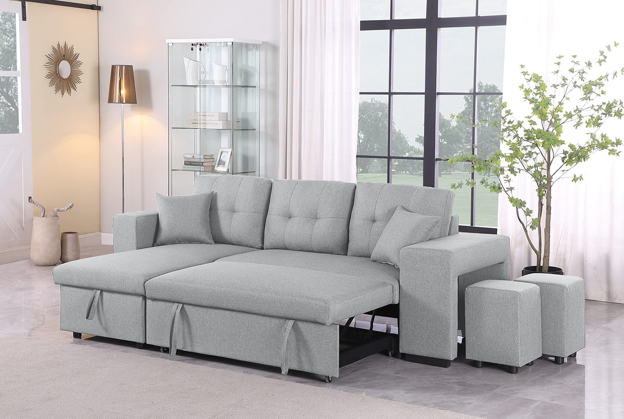 Devion Furniture Sue Sofabed, Light Gray