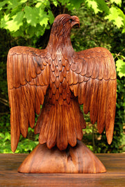 16" Extra Large Wooden Handmade American Eagle Statue Handcrafted Figurine Sculpture