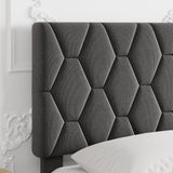 Queen Bed Frame with Adjustable Headboard Upholstered Bed Frame Platform