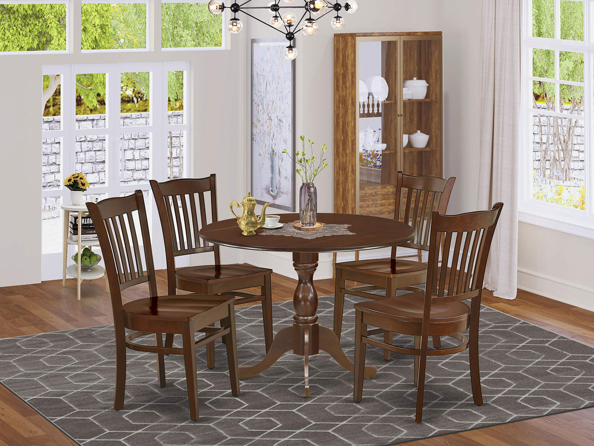 DMGR5-MAH-W 5 Piece Dining Room Table Set Includes a Round Kitchen