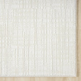 Cream Area Rug 6' x 9' - Textured Weave Design
