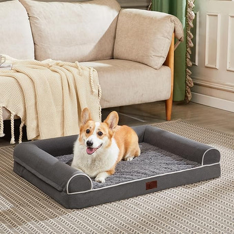 Orthopedic Dog Beds for Large Dogs,Waterproof Lined Egg Crate