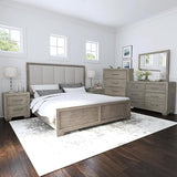 Ennesley Wood Bedroom Set with Upholstered Panel Bed,