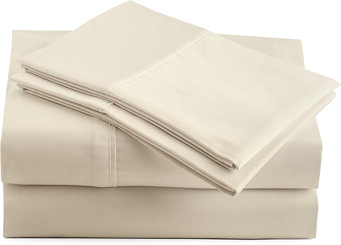 Thermoregulating All-Season Bed Sheet Set, 100% Peruvian Cotton, (Flat Sheet,