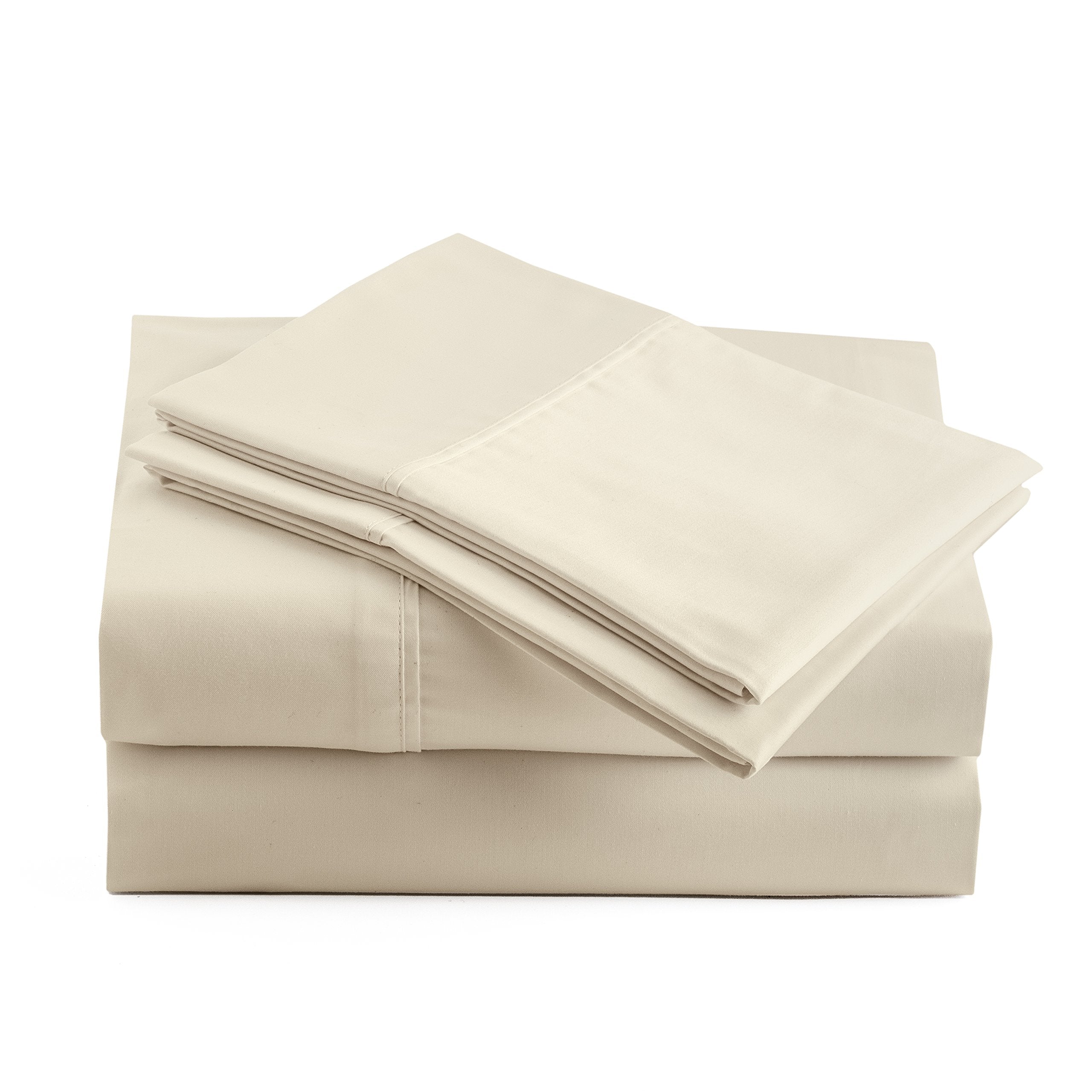 285 Thread Count Percale 3 Piece Bed Sheet Set - 100% Peruvian Pima Cotton