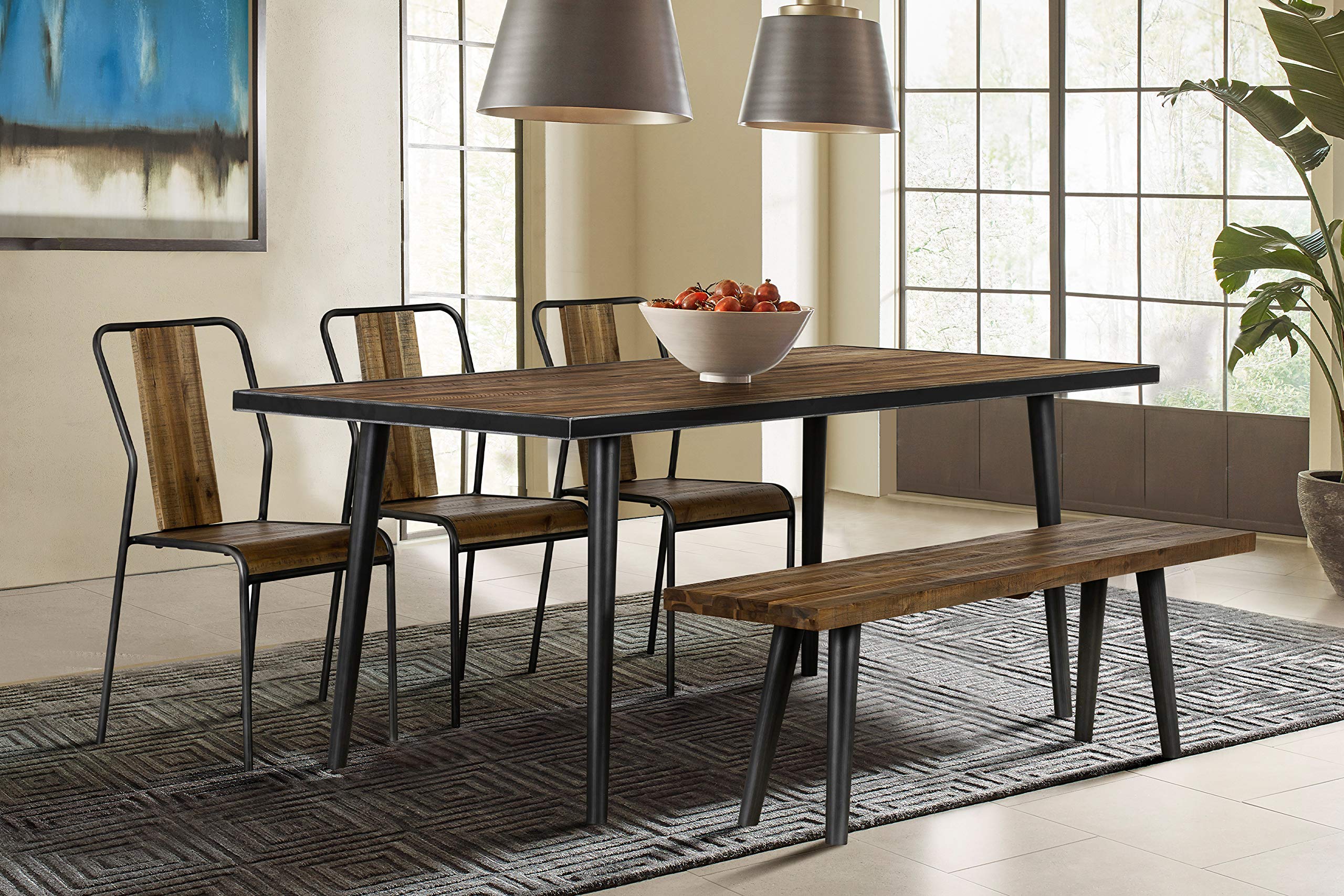 Acacia Rustic Dining Room Kitchen Table Bench