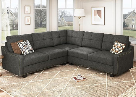 Convertible Sectional Sofa L Shaped Couch for Small Apartment Reversible Sectional Couch for Living Room