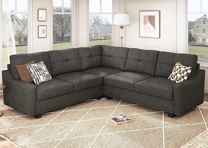 Convertible Sectional Sofa L Shaped Couch for Small Apartment Reversible Sectional