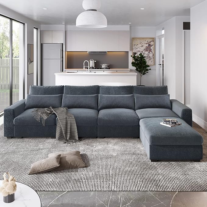 Sectional Sofa Modern Couch L-Shape Sectional Sofa Sleeper Comfy Upholstered