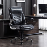 Ergonomic Executive Office Desk Chair with Flip-up Armrests, Adjustable Height, Tilt