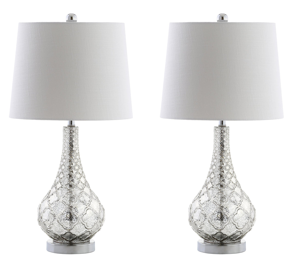 JYL1077A-SET2 Set of 2 Table Lamps Darren 25.5" Glass LED Table Lamp