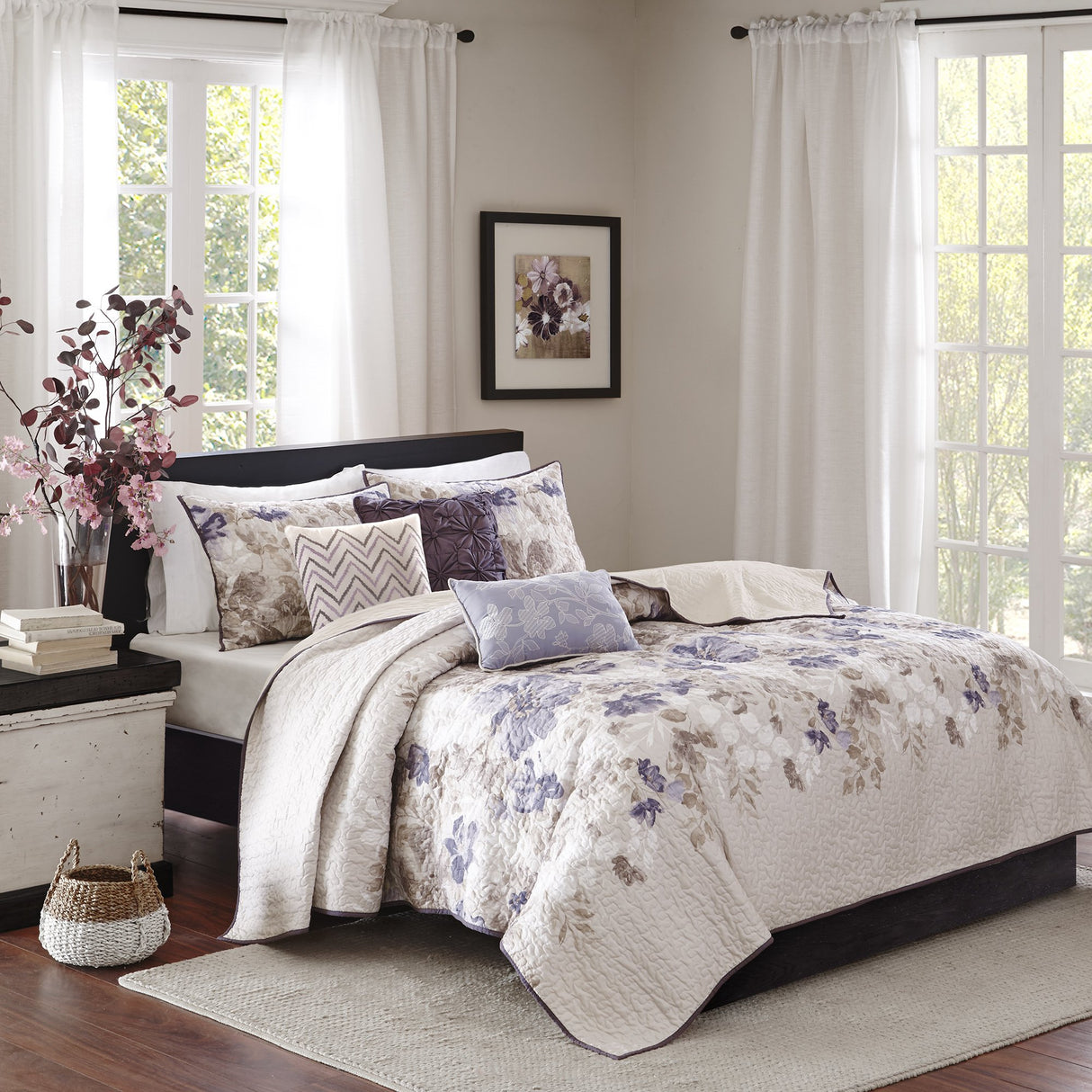 Luna Quilt Modern Classic Design All Season, Breathable Coverlet Lightweight